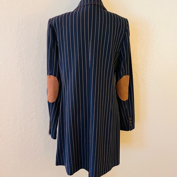 Tommy Hilfiger Navy and Brown Pinstripe Blazer - Picture 4 of 7